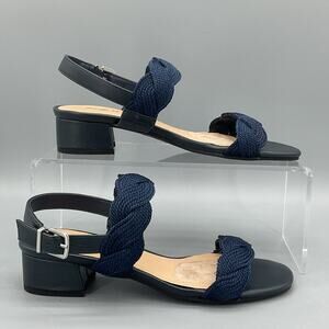NEW Easy Street Women’s Charee Heeled Sandals Navy Size 6N